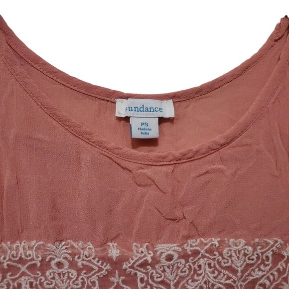 Sundance Rose Palace Overlay Embroidered Shift Dress Women's Size Petite Small - Picture 2 of 10